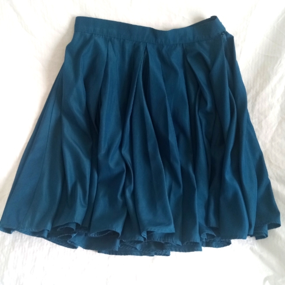 American Apparel Small Blue-Green Circle Skirt